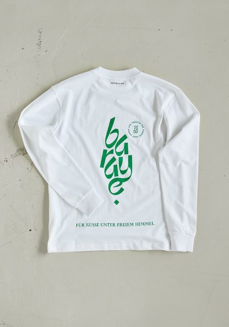 Charity Longsleeve white green back still