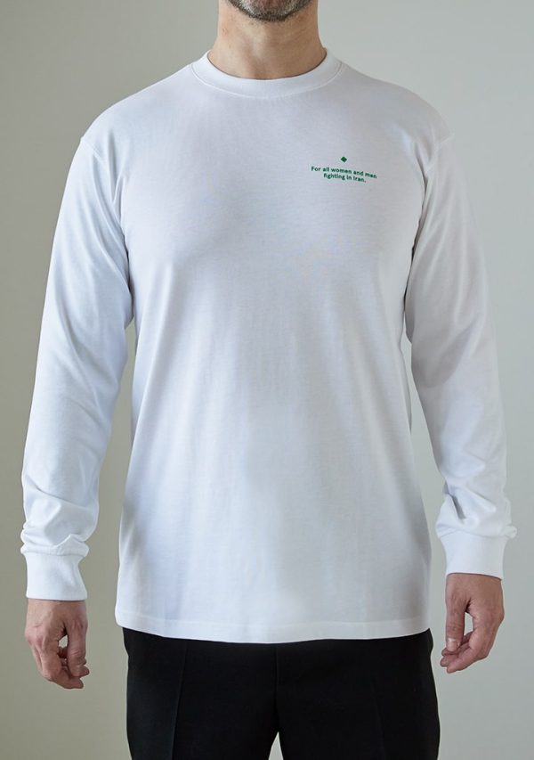 Charity Longsleeve white green front