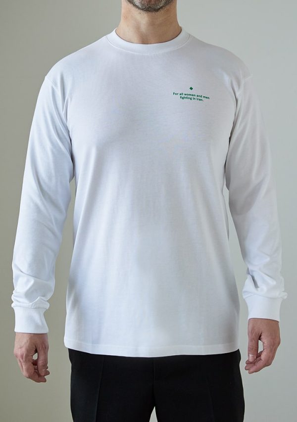 Charity Longsleeve white green front