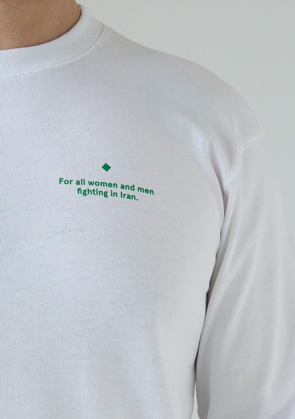 Charity Longsleeve white green front details
