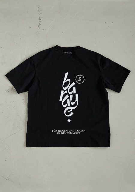 Charity T-Shirt black white back still