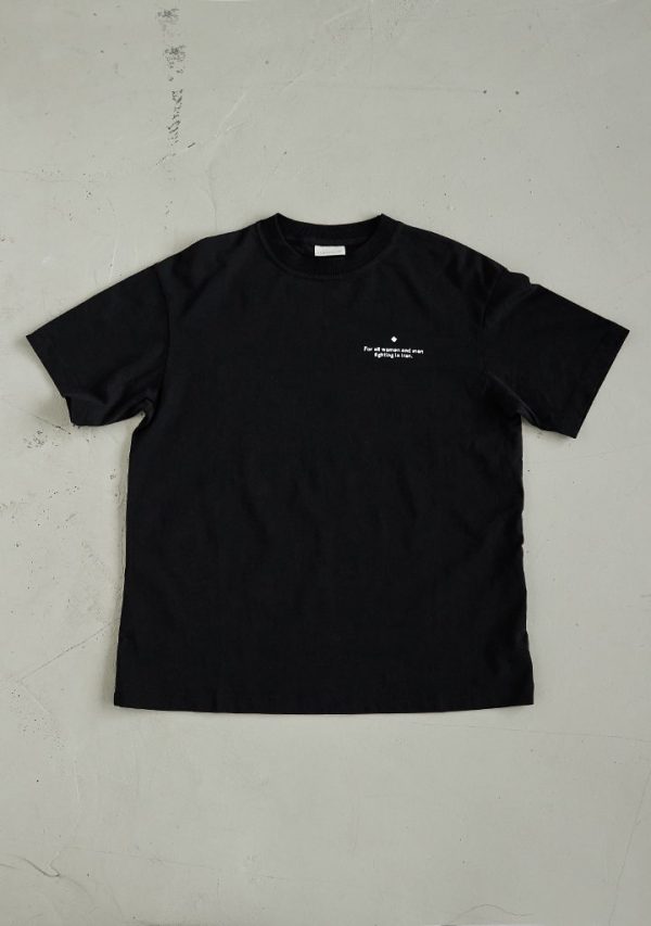 Charity T-Shirt black white front still