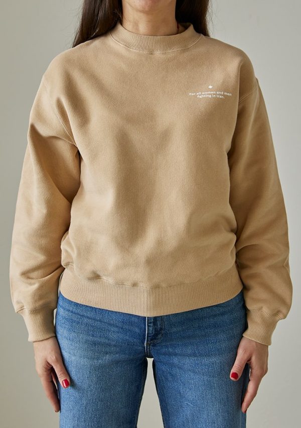Charity Sweater camel white front
